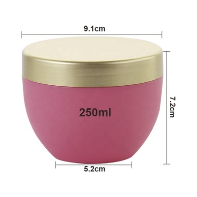 PPの金のふた250mlは化粧品の容器包装ボディ暗藍色のピンクのために震動する