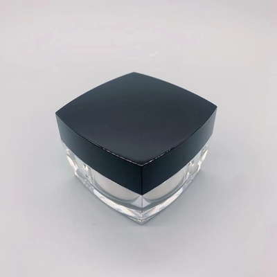 黒いふたが付いている10g 15gの正方形の表面クリームの皮クリームのポリプロピレンのプラスチック瓶