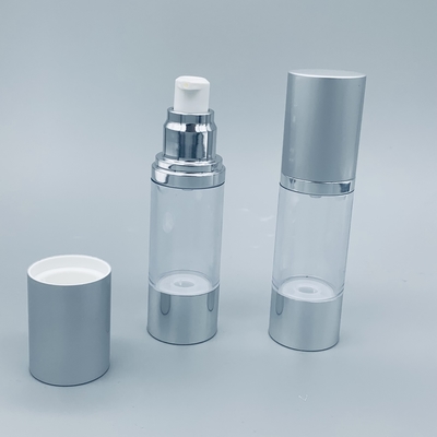 銀製の透明なPPの空気のないローション ポンプびんの化粧品の包装のローションの本質